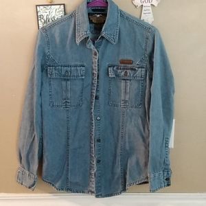 Women's Harley Davidson denim shirt size small